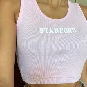 Pink Stanford Cropped Tank